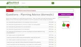 
							         Questions - Planning Advice (domestic) | Rochford District Council								  
							    