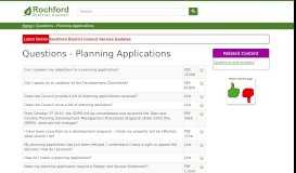 
							         Questions - Planning Applications | Rochford District Council								  
							    