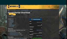 
							         Quest:Portal Overload | WoWWiki | FANDOM powered by Wikia								  
							    