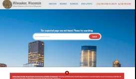 
							         Quick Links and Common City Web Pages - City of Milwaukee								  
							    