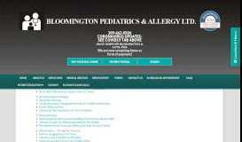 
							         Quick Links - Bloomington Pediatrics & Allergy								  
							    