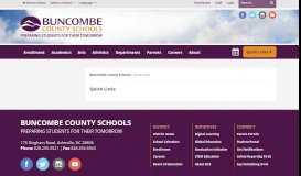 
							         Quick Links - Buncombe County Schools								  
							    