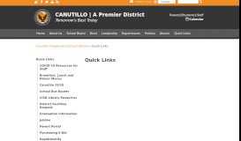
							         Quick Links - Canutillo Independent School District								  
							    