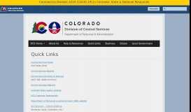 
							         Quick Links | DCS - Colorado.gov								  
							    