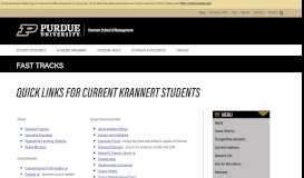 
							         Quick Links for Current Krannert Students - Purdue Krannert								  
							    