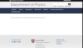 
							         Quick Links for Current Students | Harvard University Department of ...								  
							    