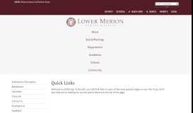
							         Quick Links - Lower Merion School District								  
							    