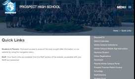 
							         Quick Links - | Prospect High School - District 214								  
							    