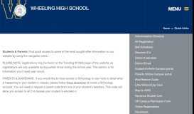 
							         Quick Links - | Wheeling High School - District 214								  
							    