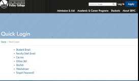 
							         Quick Login - San Bernardino Valley College								  
							    