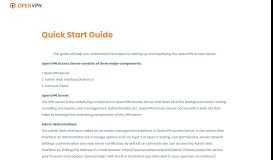 
							         Quick Start Guide | OpenVPN								  
							    