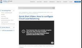 
							         Quick Start Video: How to configure Cloud Load Balancing – Total ...								  
							    