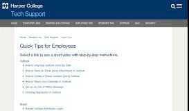 
							         Quick Tips for Employees: Harper College								  
							    