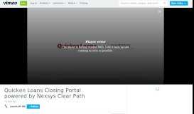 
							         Quicken Loans Closing Portal powered by Nexsys Clear Path on Vimeo								  
							    