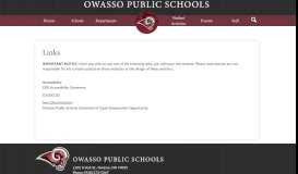 
							         Quicklinks - Owasso Public Schools								  
							    
