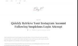 
							         Quickly Retrieve Your Instagram Account Following ... - Chery C								  
							    