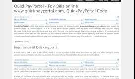 
							         QuickPayPortal - Pay Bills online www.quickpayportal.com ...								  
							    