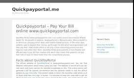 
							         Quickpayportal - Pay Your Bill online www.quickpayportal.com ...								  
							    