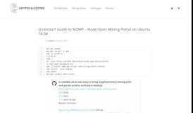 
							         Quickstart Guide to NOMP - Node Open Mining Portal on Ubuntu ...								  
							    