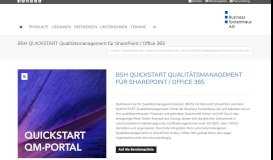 
							         QUICKSTART Qualitätsmanagement SharePoint QM | BSH AG								  
							    