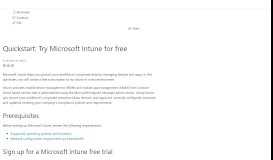 
							         Quickstart - Try Microsoft Intune for free | Microsoft Docs								  
							    