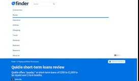 
							         Quidie short-term loans review | Finder UK - Finder.com								  
							    