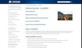 
							         QuikPAY - University Business Services | Montana State University								  
							    