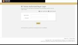 
							         QuikPAY(R) BC Tuition Authorized Payer Login								  
							    