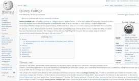 
							         Quincy College - Wikipedia								  
							    