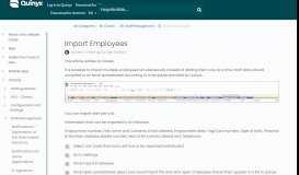 
							         Quinyx User Manual and FAQs - Import Employees								  
							    