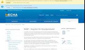 
							         R4BP – Register für Biozidprodukte - ECHA								  
							    