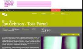 
							         RA Reviews: Joy Orbison - Toss Portal on Toss Portal (Single)								  
							    