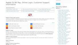 
							         Rabbit TV Bill Pay, Online Login, Customer Support Information								  
							    