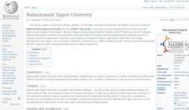 
							         Rabindranath Tagore University - Wikipedia								  
							    