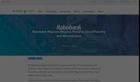 
							         Rabobank Migrates Massive Portal to Cloud Foundry and Microservices								  
							    