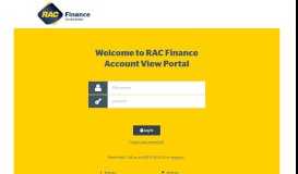 
							         RAC Finance Account View Portal								  
							    
