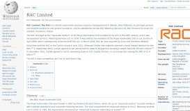 
							         RAC Limited - Wikipedia								  
							    