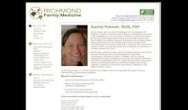 
							         Rachel Putnam, MSN, FNP - Richmond Family Medicine								  
							    