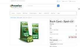 
							         Rack Card - Spot-UV - Premier Printing Store								  
							    