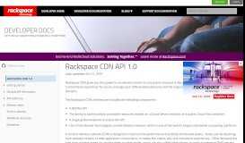 
							         Rackspace CDN API 1.0 - Rackspace Developer Portal								  
							    