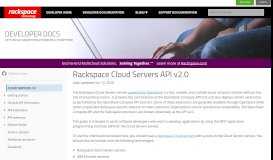 
							         Rackspace Cloud Servers API v2.0 - Rackspace Developer Portal								  
							    