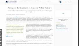 
							         Rackspace Hosting Launches Enhanced Partner Network | Business ...								  
							    