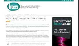 
							         RACS Group Offers Accessible PSC Support - Recruitment Buzz								  
							    