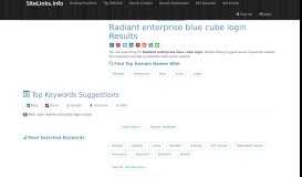 
							         Radiant enterprise blue cube login Results For Websites Listing								  
							    