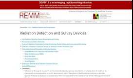 
							         Radiation Detection and Survey Devices - Radiation Emergency ...								  
							    