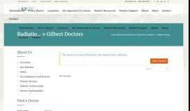 
							         Radiation Oncology » Gilbert Doctors - Arizona Center for Cancer Care								  
							    
