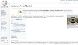 
							         Radiation Portal Monitor - Wikipedia								  
							    
