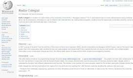 
							         Radio Colegial - Wikipedia								  
							    