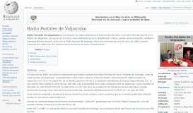 
							         Radio Portales de Valparaíso - Wikipedia, la enciclopedia libre								  
							    