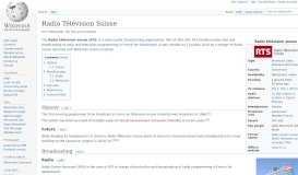 
							         Radio Télévision Suisse - Wikipedia								  
							    